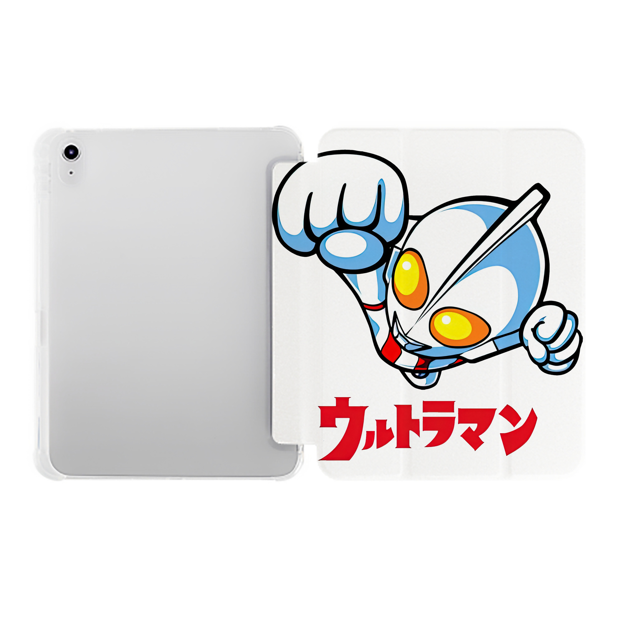 （画像用） ウルトラマン Ultraman IPad ケース ペン収納付き 三つ折りスタンド PUレザー×シリコン 対応機種9.5/10.5/10.9インチ